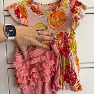 Posh peanut citrus peplum set